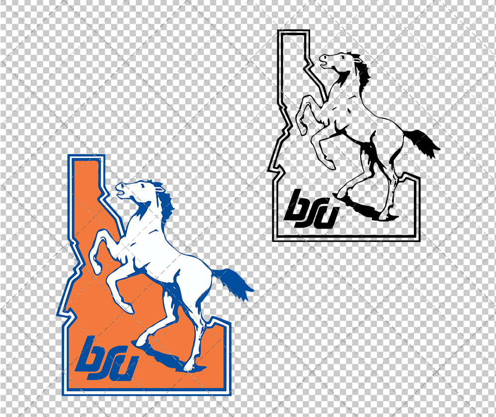 Boise State Broncos Alternate 1983, Svg, Dxf, Eps, Png