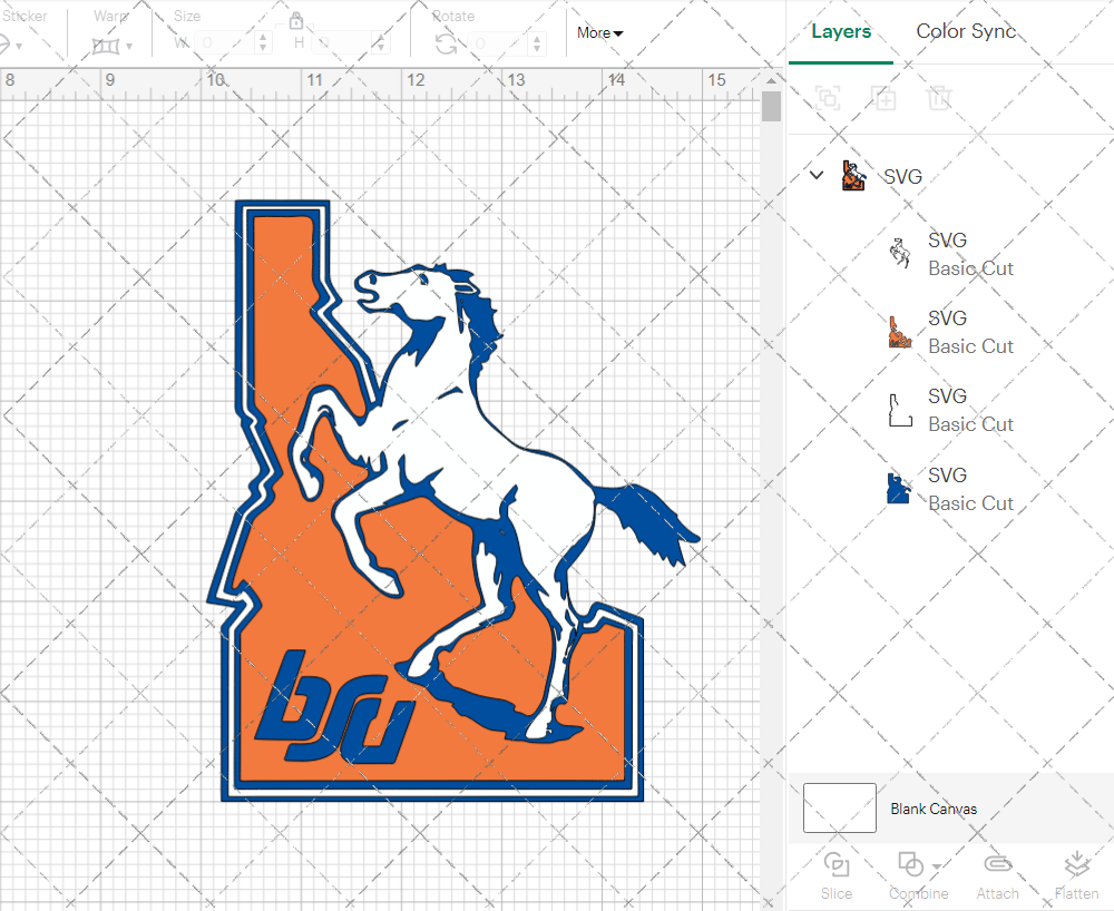 Boise State Broncos Alternate 1983, Svg, Dxf, Eps, Png 002