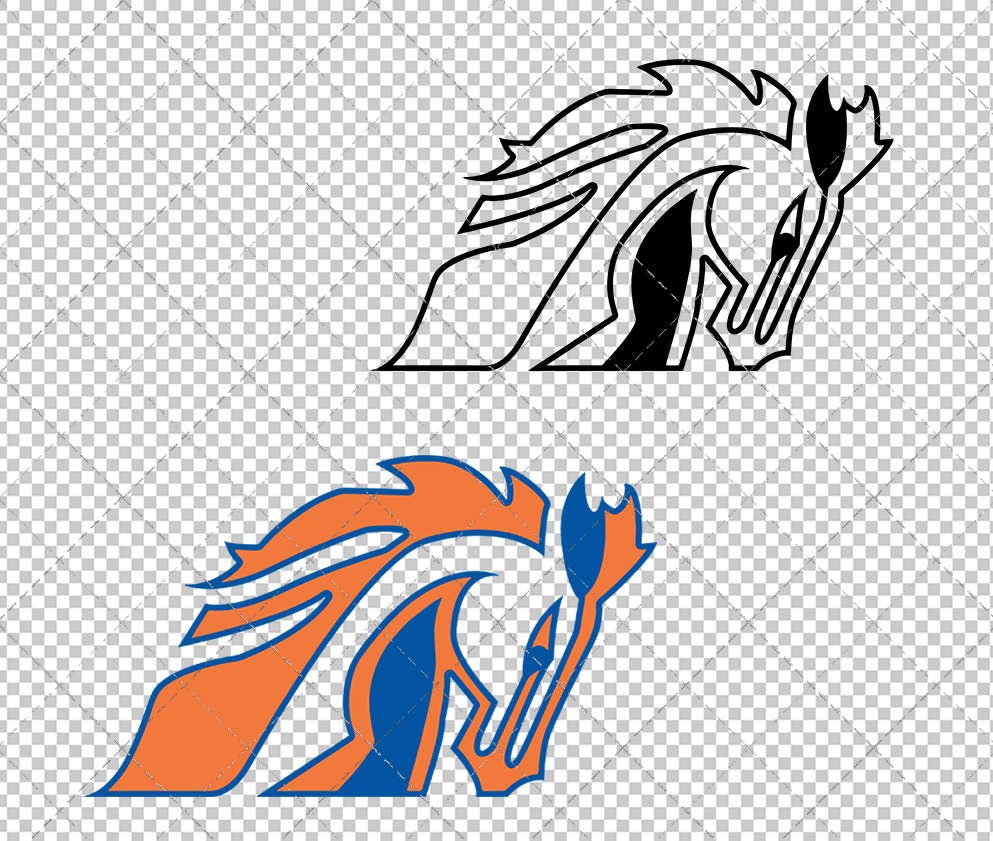 Boise State Broncos Secondary 1981, Svg, Dxf, Eps, Png