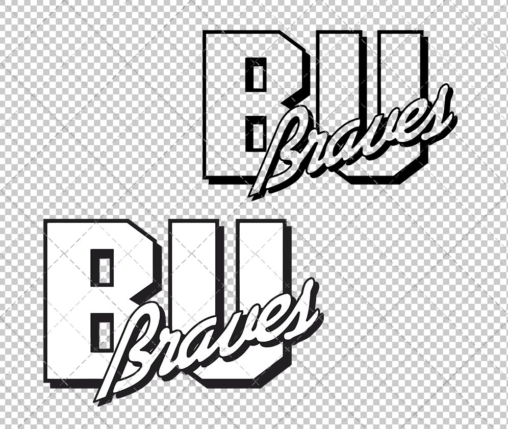 Bradley Braves Secondary 1989, Svg, Dxf, Eps, Png