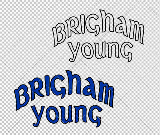 Brigham Young Cougars Wordmark 1976, Svg, Dxf, Eps, Png