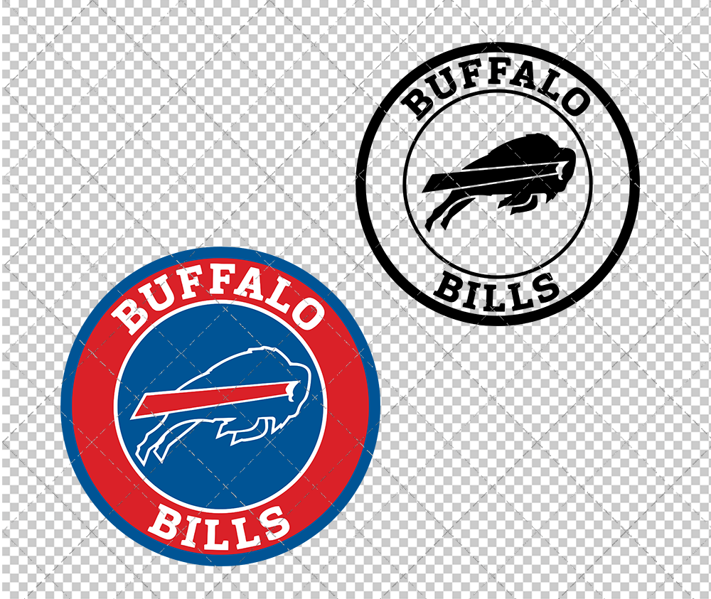 Buffalo Bills Circle 1974, Svg, Dxf, Eps, Png - SvgShopArt