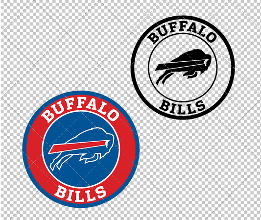Buffalo Bills Circle 1974, Svg, Dxf, Eps, Png - SvgShopArt