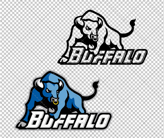Buffalo Bulls Secondary 2007 002, Svg, Dxf, Eps, Png - SvgShopArt