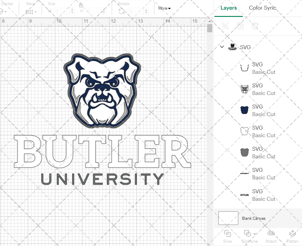 Butler Bulldogs Alternate 2015 006, Svg, Dxf, Eps, Png - SvgShopArt