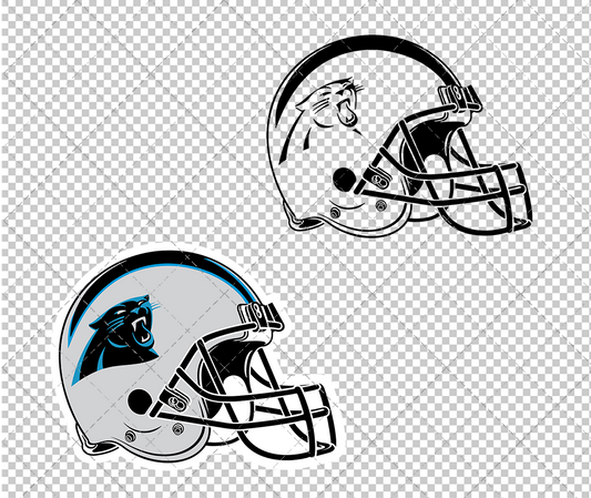 Carolina Panthers Helmet 2012 002, Svg, Dxf, Eps, Png - SvgShopArt