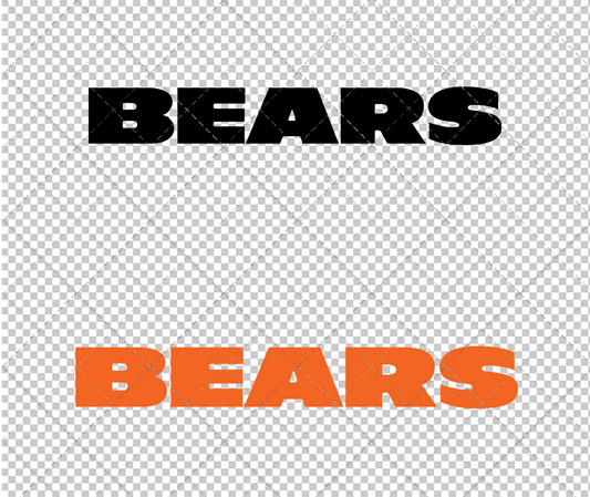 Chicago Bears Wordmark 1972, Svg, Dxf, Eps, Png - SvgShopArt