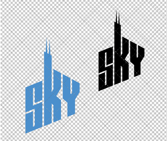 Chicago Sky Wordmark 2006, Svg, Dxf, Eps, Png - SvgShopArt