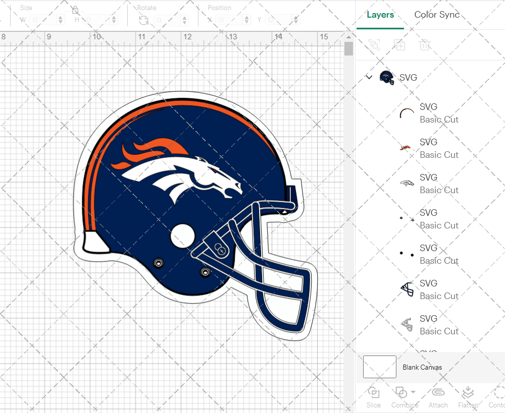 Denver Broncos Helmet 1997, Svg, Dxf, Eps, Png - SvgShopArt