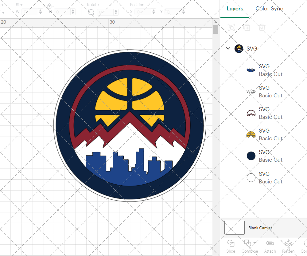 Denver Nuggets Circle 2018 002, Svg, Dxf, Eps, Png - SvgShopArt