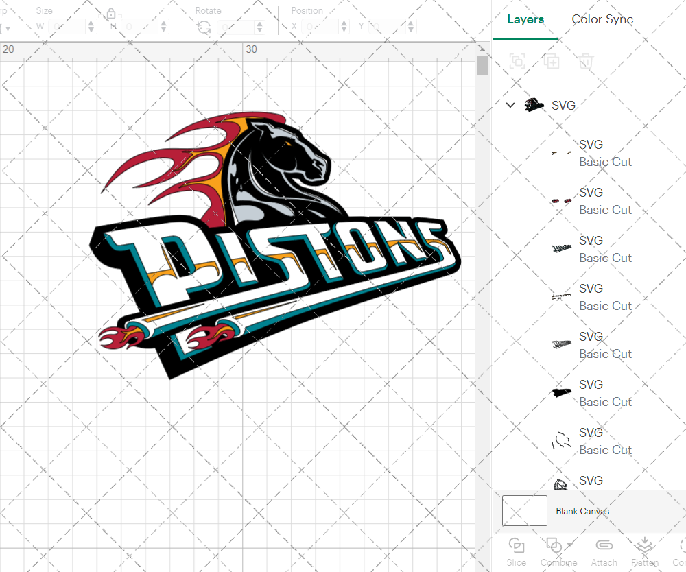 Detroit Pistons Alternate 1996, Svg, Dxf, Eps, Png - SvgShopArt