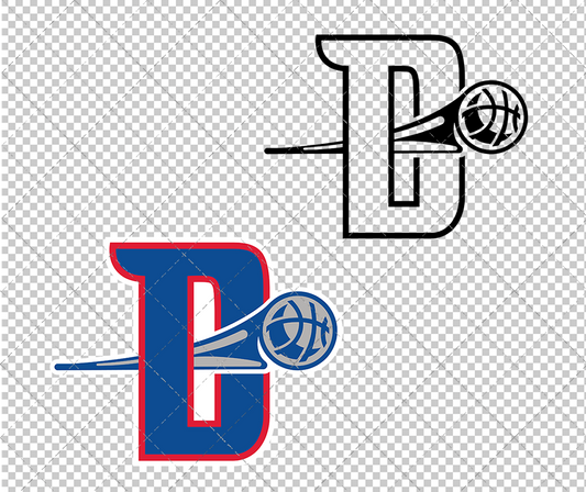 Detroit Pistons Alternate 2017 002, Svg, Dxf, Eps, Png - SvgShopArt