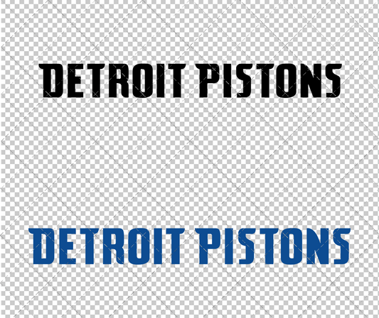 Detroit Pistons Wordmark 2017, Svg, Dxf, Eps, Png - SvgShopArt