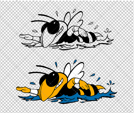 Georgia Tech Yellow Jackets Mascot 1999 008, Svg, Dxf, Eps, Png - SvgShopArt