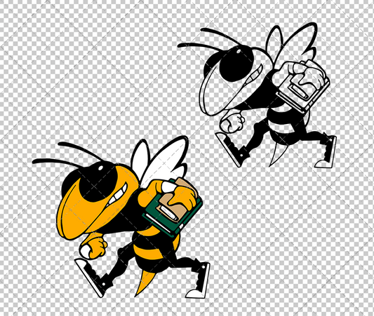 Georgia Tech Yellow Jackets Mascot 1999, Svg, Dxf, Eps, Png - SvgShopArt