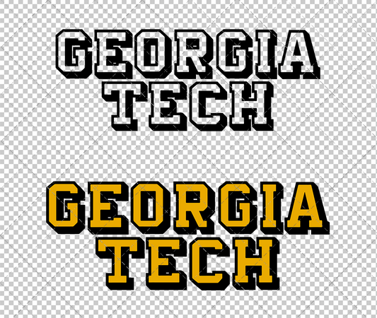 Georgia Tech Yellow Jackets Wordmark 1999, Svg, Dxf, Eps, Png - SvgShopArt