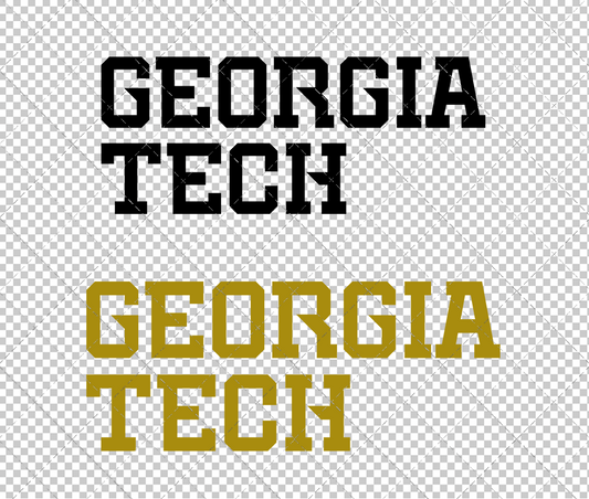 Georgia Tech Yellow Jackets Wordmark 2026 005, Svg, Dxf, Eps, Png - SvgShopArt
