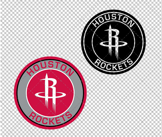 Houston Rockets Circle 2014 002, Svg, Dxf, Eps, Png - SvgShopArt