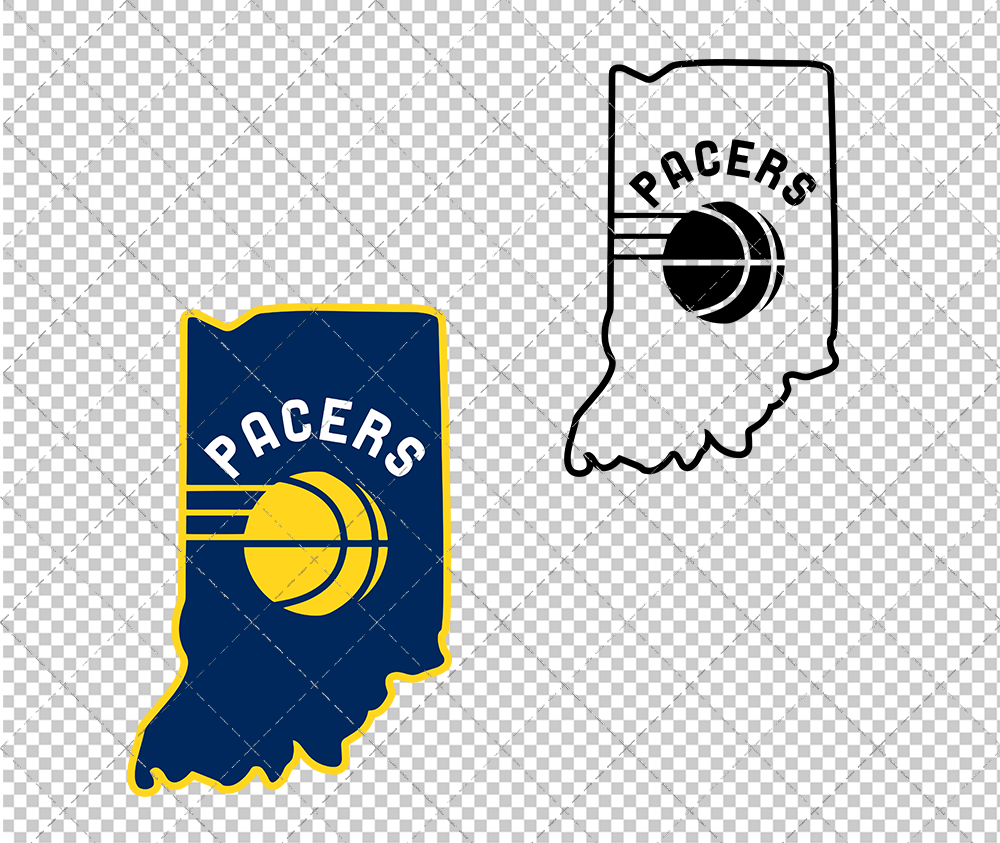 Indiana Pacers Concept 1990, Svg, Dxf, Eps, Png - SvgShopArt