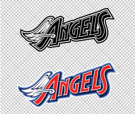 Los Angeles Angels Wordmark 1997, Svg, Dxf, Eps, Png - SvgShopArt