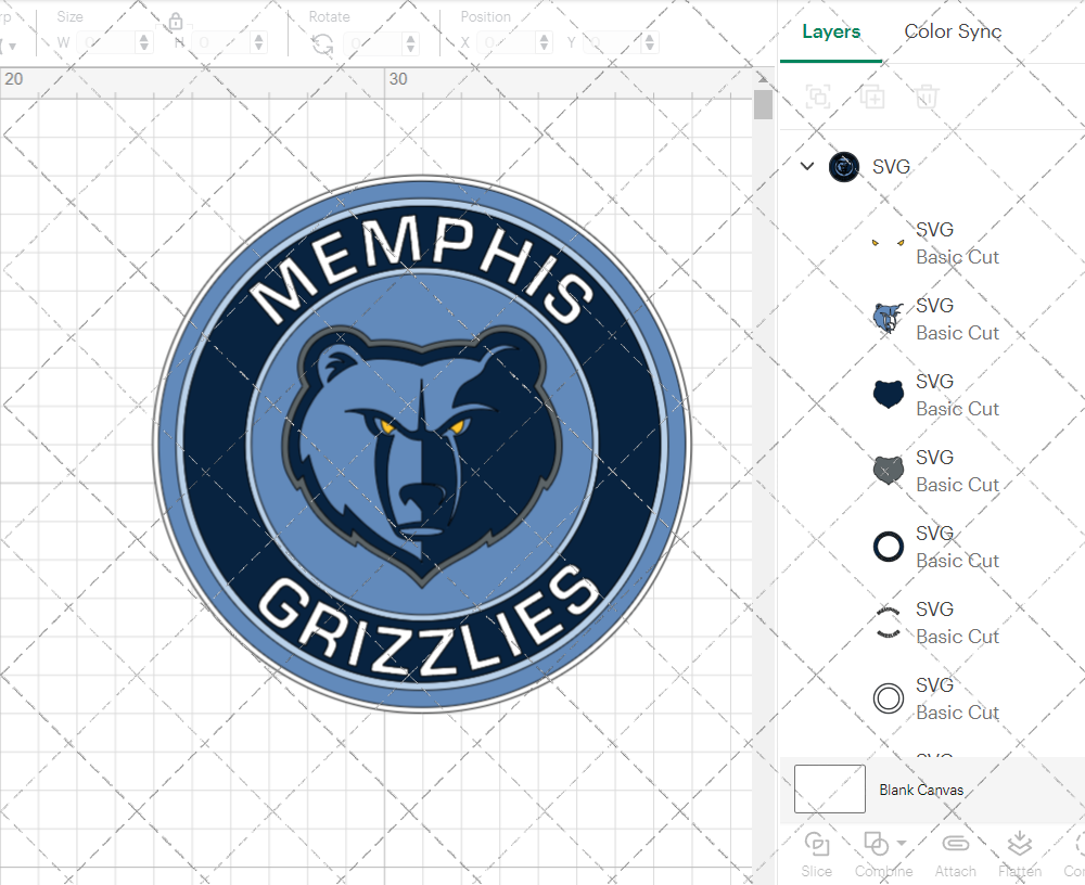 Memphis Grizzlies Circle 2018, Svg, Dxf, Eps, Png - SvgShopArt
