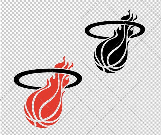 Miami Heat Alternate 1988, Svg, Dxf, Eps, Png - SvgShopArt