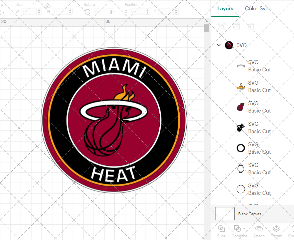 Miami Heat Circle 2008, Svg, Dxf, Eps, Png - SvgShopArt