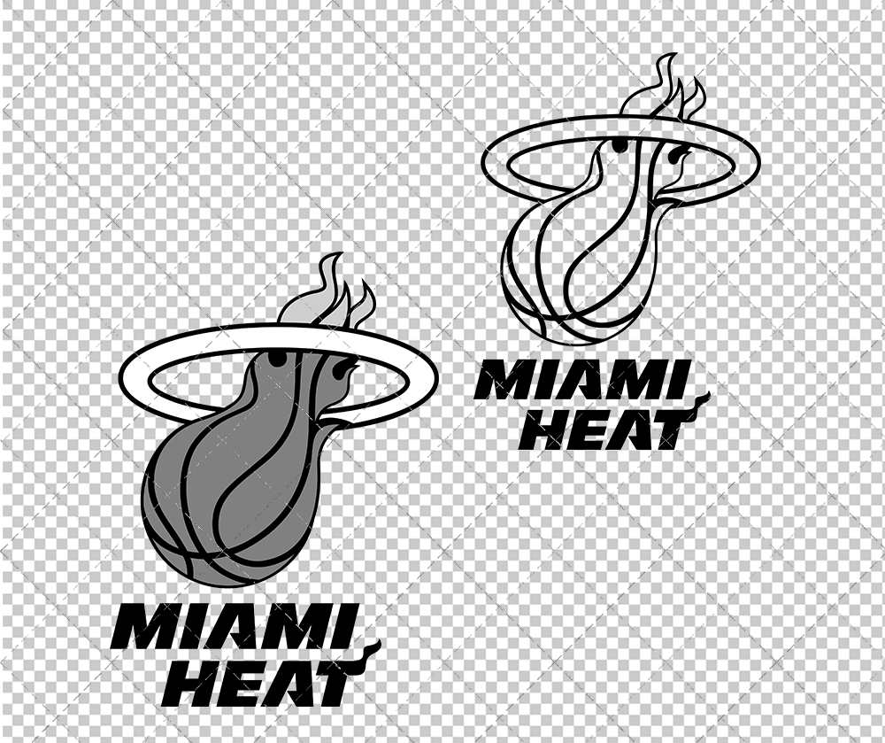 Miami Heat Concept 2008 006, Svg, Dxf, Eps, Png - SvgShopArt