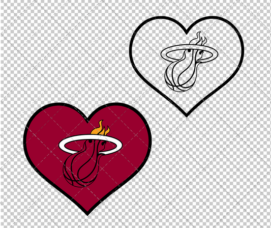 Miami Heat Concept 2008, Svg, Dxf, Eps, Png - SvgShopArt