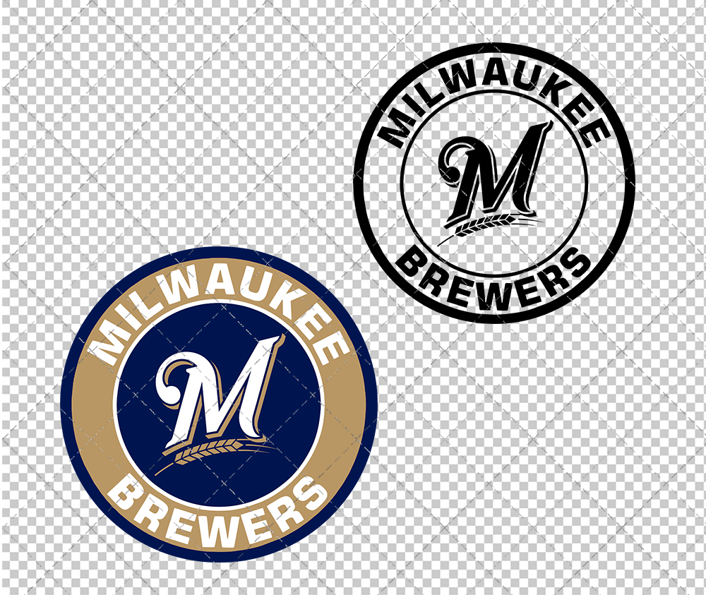 Milwaukee Brewers Circle 2000, Svg, Dxf, Eps, Png - SvgShopArt