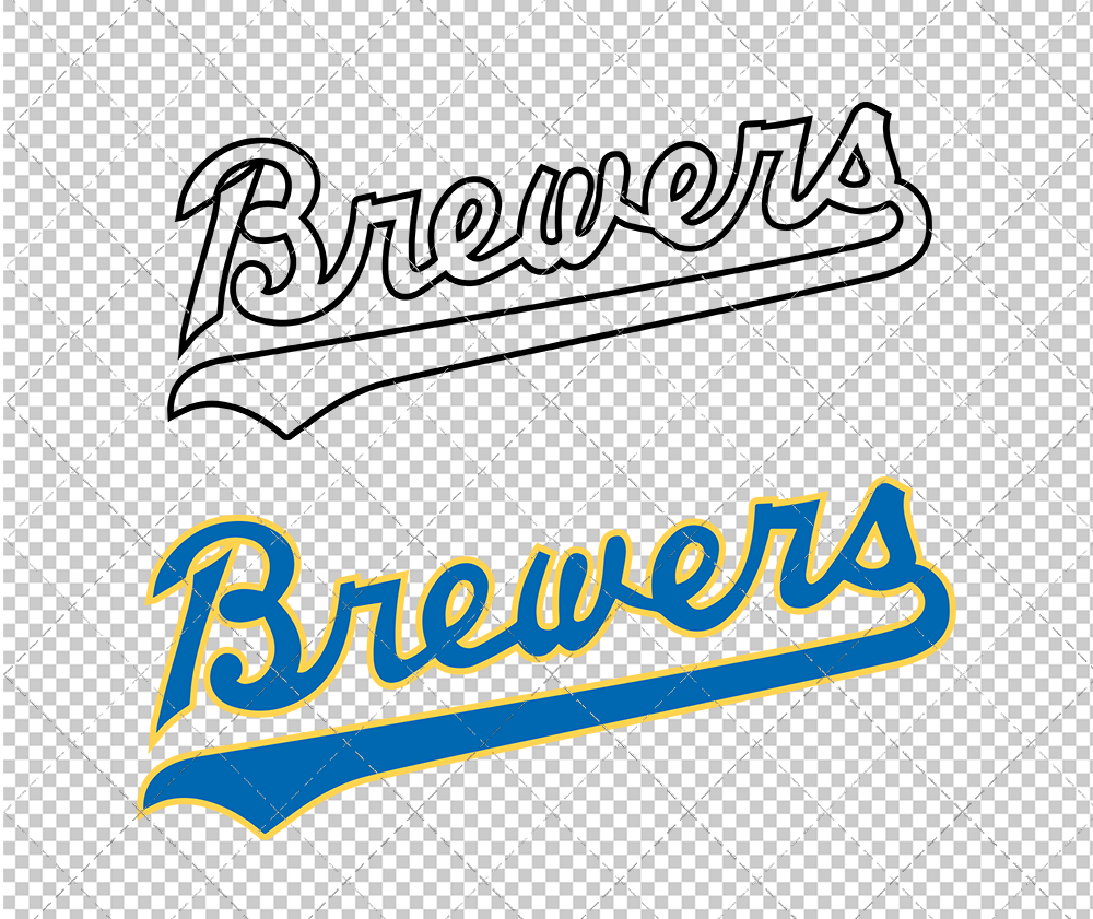 Milwaukee Brewers Jersey 1990, Svg, Dxf, Eps, Png - SvgShopArt