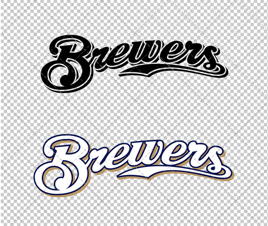 Milwaukee Brewers Wordmark 2000 002, Svg, Dxf, Eps, Png - SvgShopArt