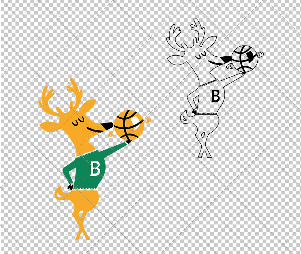 Milwaukee Bucks Alternate 1968, Svg, Dxf, Eps, Png - SvgShopArt