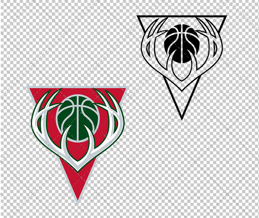 Milwaukee Bucks Alternate 2006, Svg, Dxf, Eps, Png - SvgShopArt