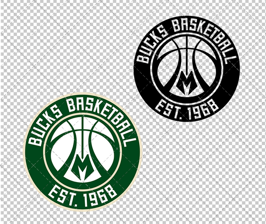 Milwaukee Bucks Alternate 2015 003, Svg, Dxf, Eps, Png - SvgShopArt