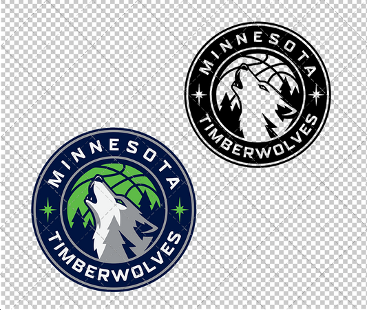 Minnesota Timberwolves Circle 2008, Svg, Dxf, Eps, Png - SvgShopArt