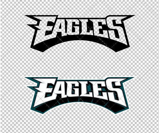 Philadelphia Eagles Wordmark 1996, Svg, Dxf, Eps, Png - SvgShopArt