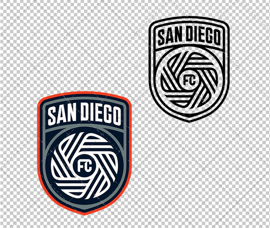 San Diego FC 2025, Svg, Dxf, Eps, Png
