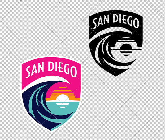 San Diego Wave FC 2022, Svg, Dxf, Eps, Png