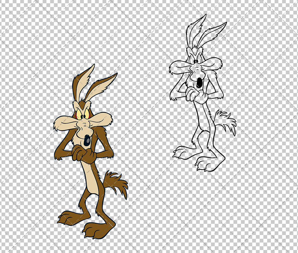 Wile E. Coyote - Looney Tunes, Svg, Dxf, Eps, Png - SvgShopArt