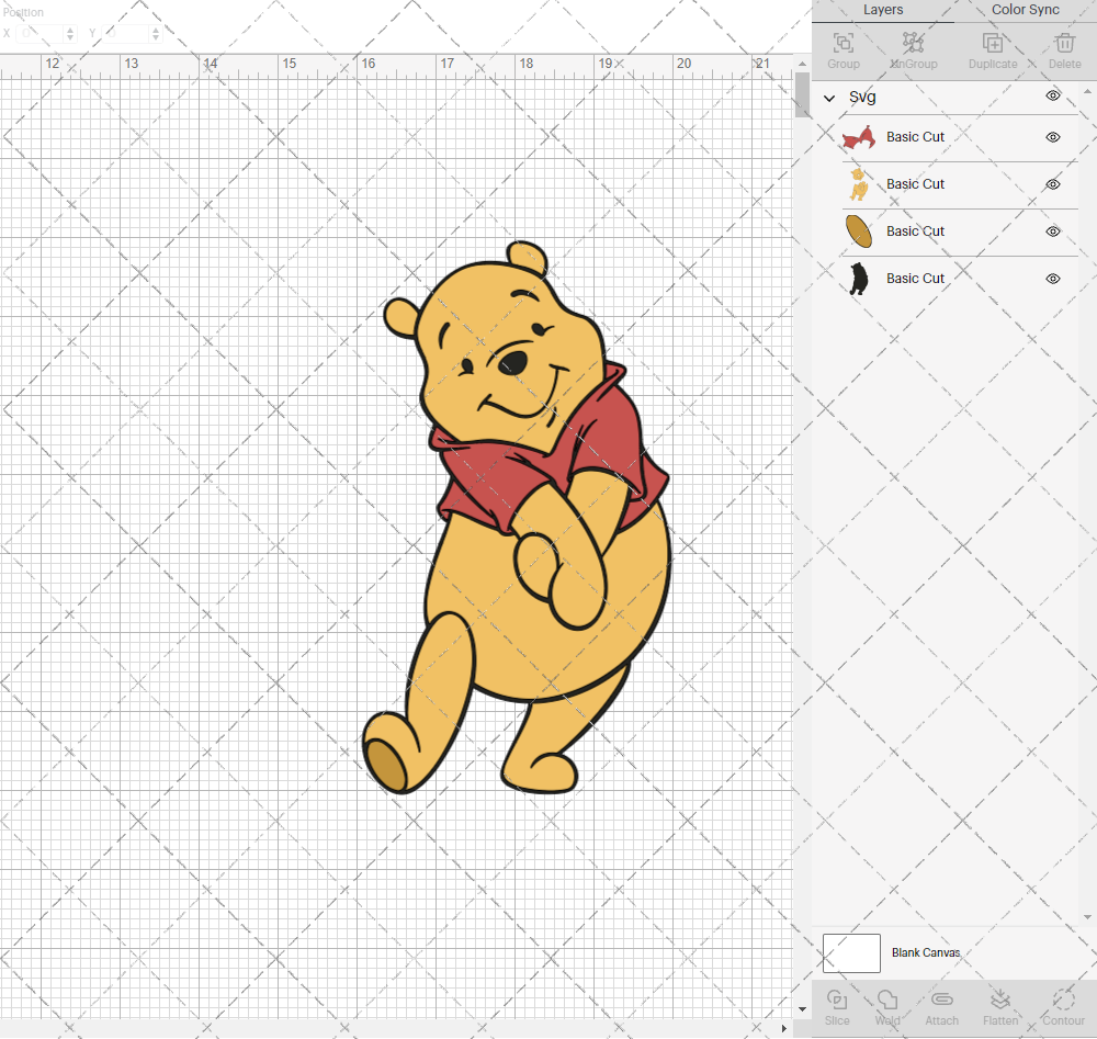 Winnie The Pooh 004, Svg, Dxf, Eps, Png - SvgShopArt