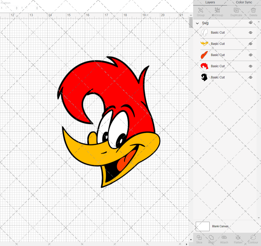 Woody Woodpecker 003, Svg, Dxf, Eps, Png - SvgShopArt
