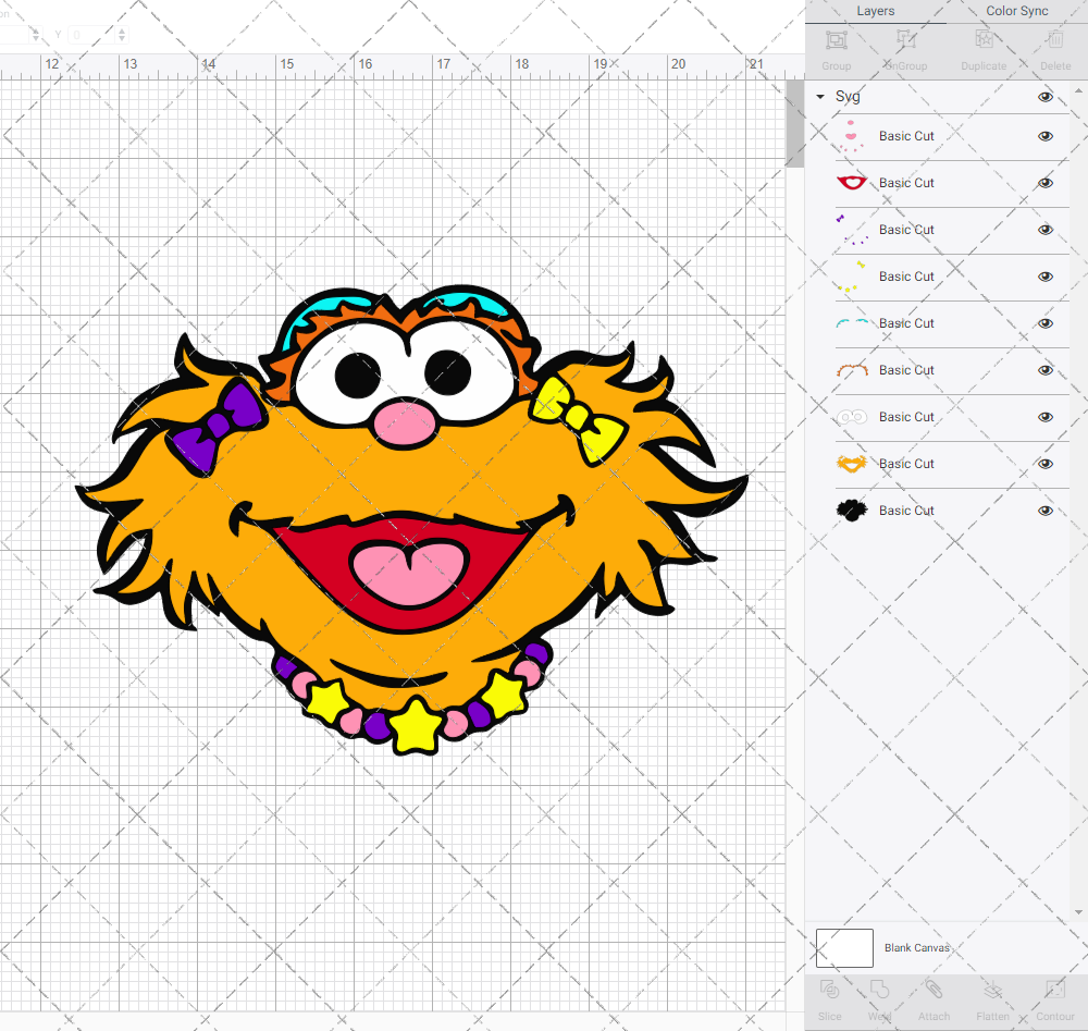 Zoe - Sesame Street, Svg, Dxf, Eps, Png - SvgShopArt